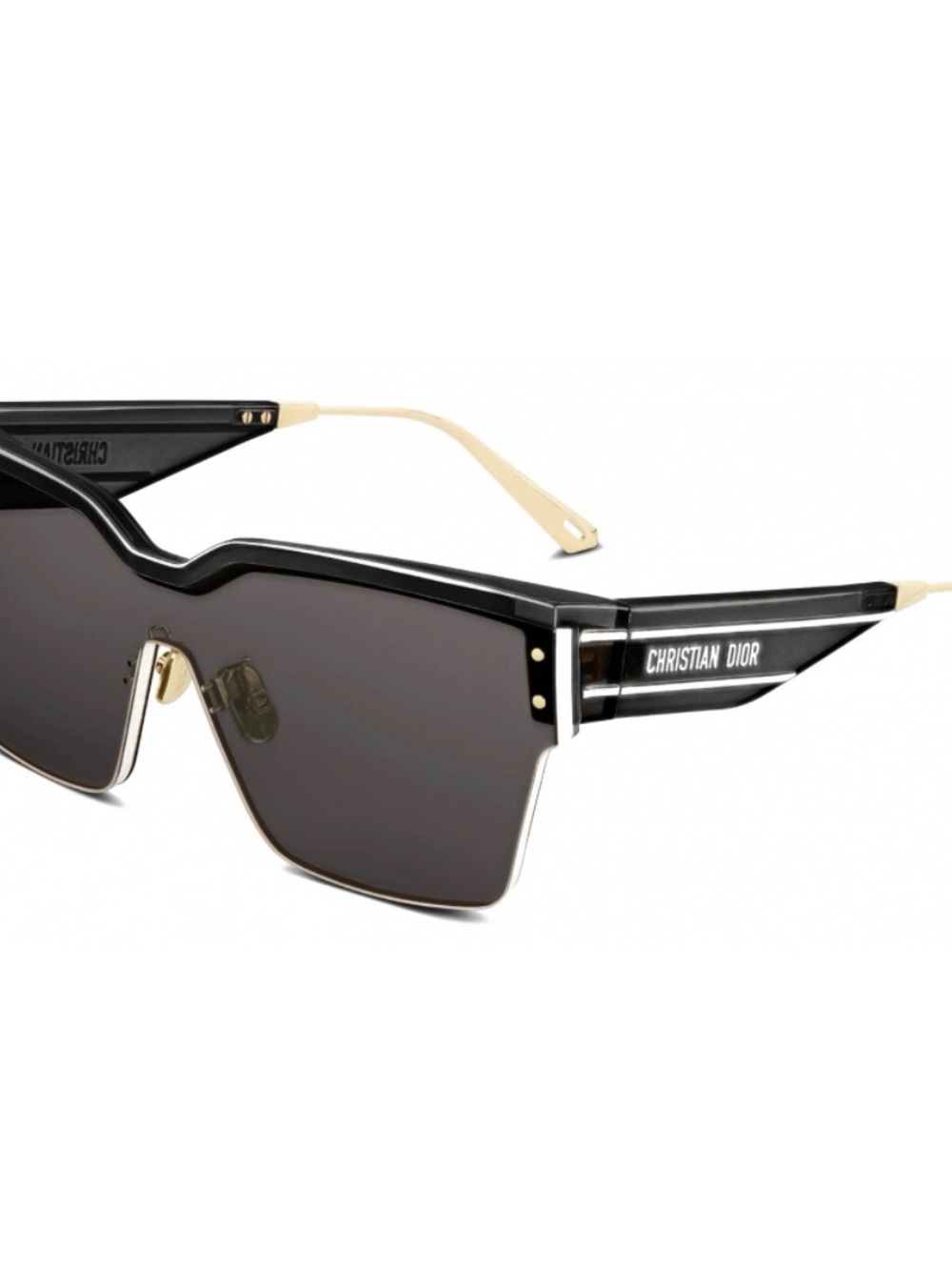 Dior Women’s DiorClub Black & White Sunglasses - Modern Shield Style
